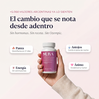 SURA™ — Bajá la panza hormonal y recuperá tu energía en 21 días.